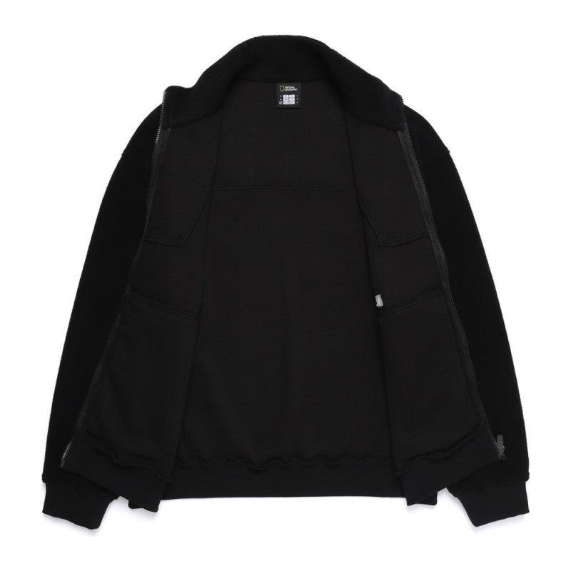 中性款【WE ARE】韓國國家地理 絨毛立領拉鏈外套N254UFT060