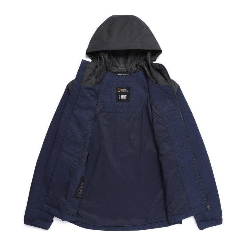 【WE ARE】韓國國家地理 雙層拼色防風連帽外套N253UJP011