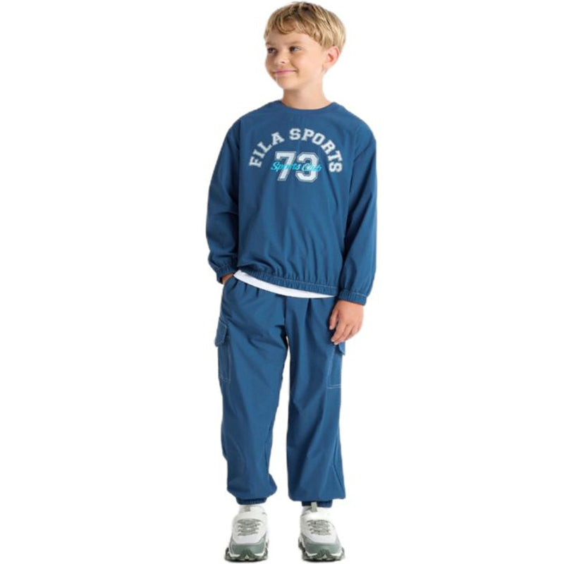 【WE ARE】韓國FILA KIDSsorona長袖+工裝褲+短袖三件組套裝 FK253FS07X002