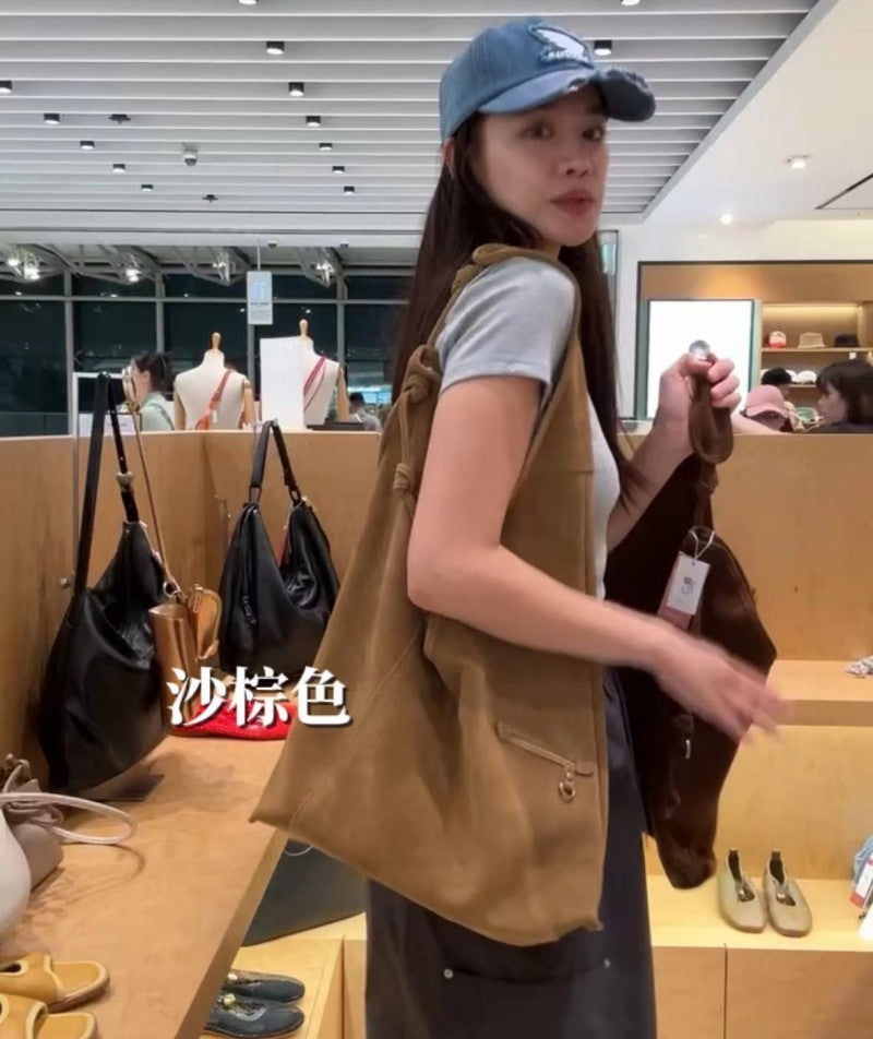 【WE ARE】Korea Archivepke Knotted layer bag suede knot bag OVBAX25036