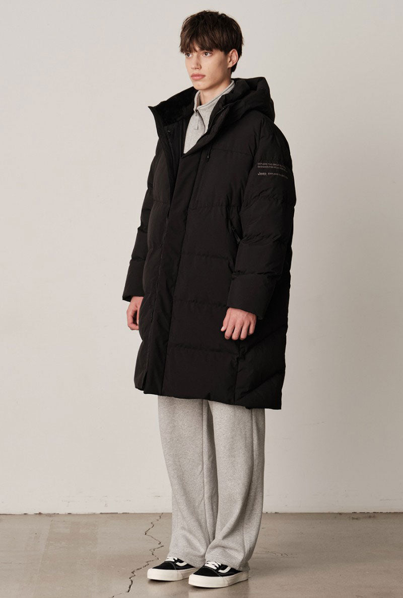 【WE ARE】韓國JEEP休閒連帽長款羽絨服JP4JPU415