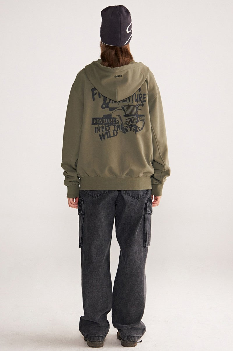 男女同款【WE ARE】韓國JEEP連帽拉鏈外套JP5TZU013