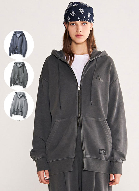 【WE ARE】韓國JEEP 刷舊雙拉鏈連帽外套 JQ5TZU612