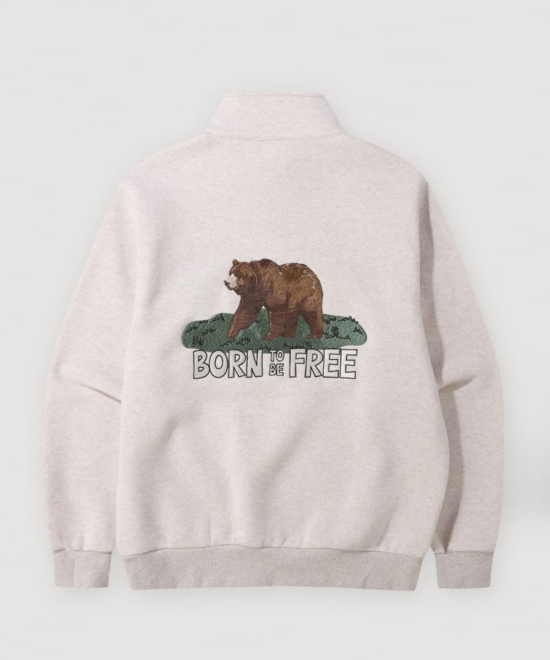 【WE ARE】韓國JEEP休閒半拉鏈領大學T衛衣JQ4TSU844