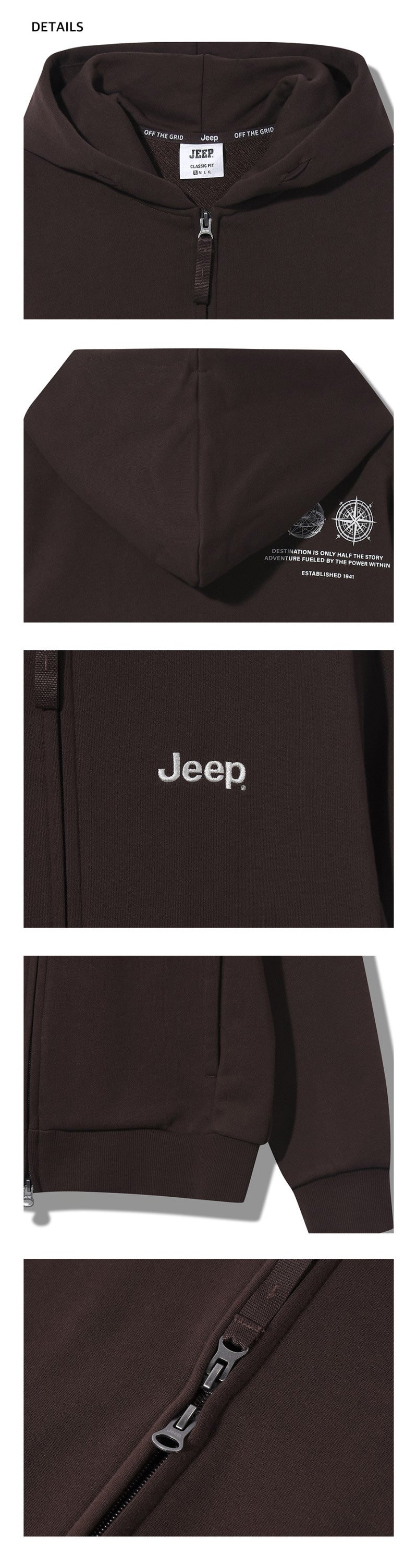 男女同款【WE ARE】韓國JEEP連帽拉鏈外套JQ3TZU001