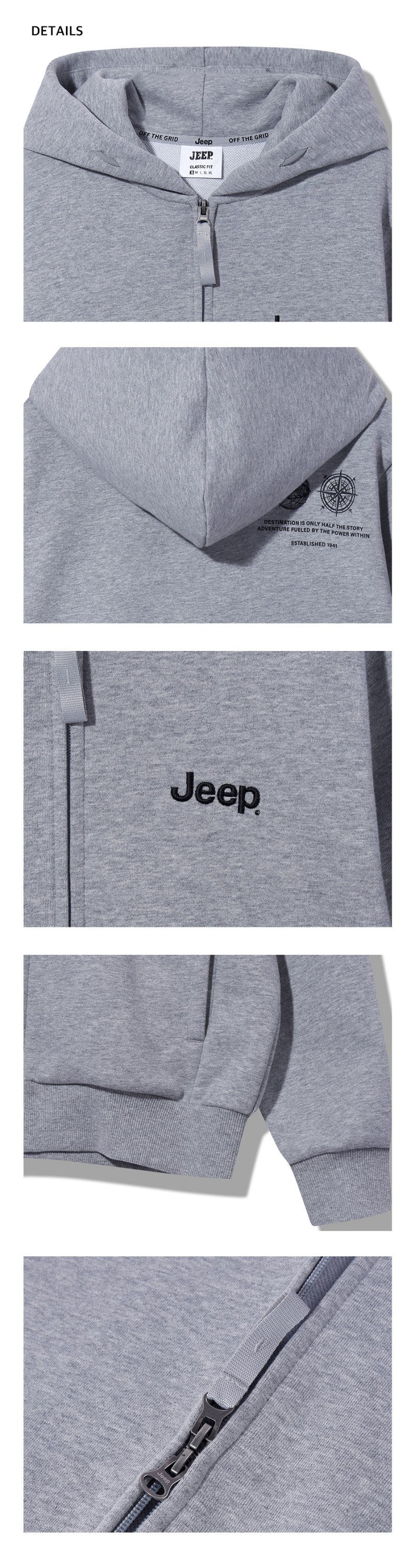 男女同款【WE ARE】韓國JEEP連帽拉鏈外套JQ3TZU001