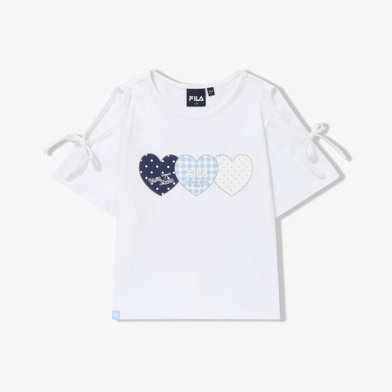 【WE ARE】韓國FILA KIDS休閒露肩短袖T恤FK262RS07G014