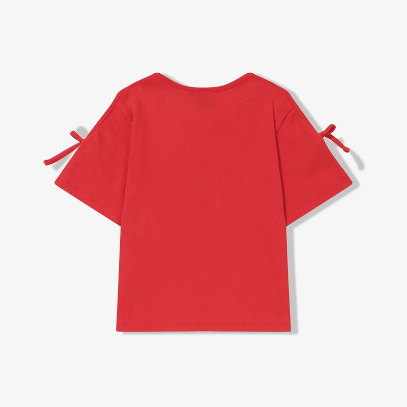 【WE ARE】韓國FILA KIDS休閒露肩短袖T恤FK262RS07G014