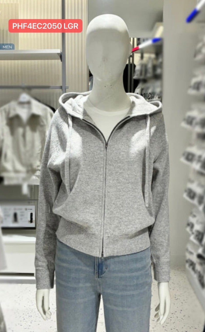 【WE ARE】韓國POLHAM拉鏈連帽毛衣外套PHF4EC2050