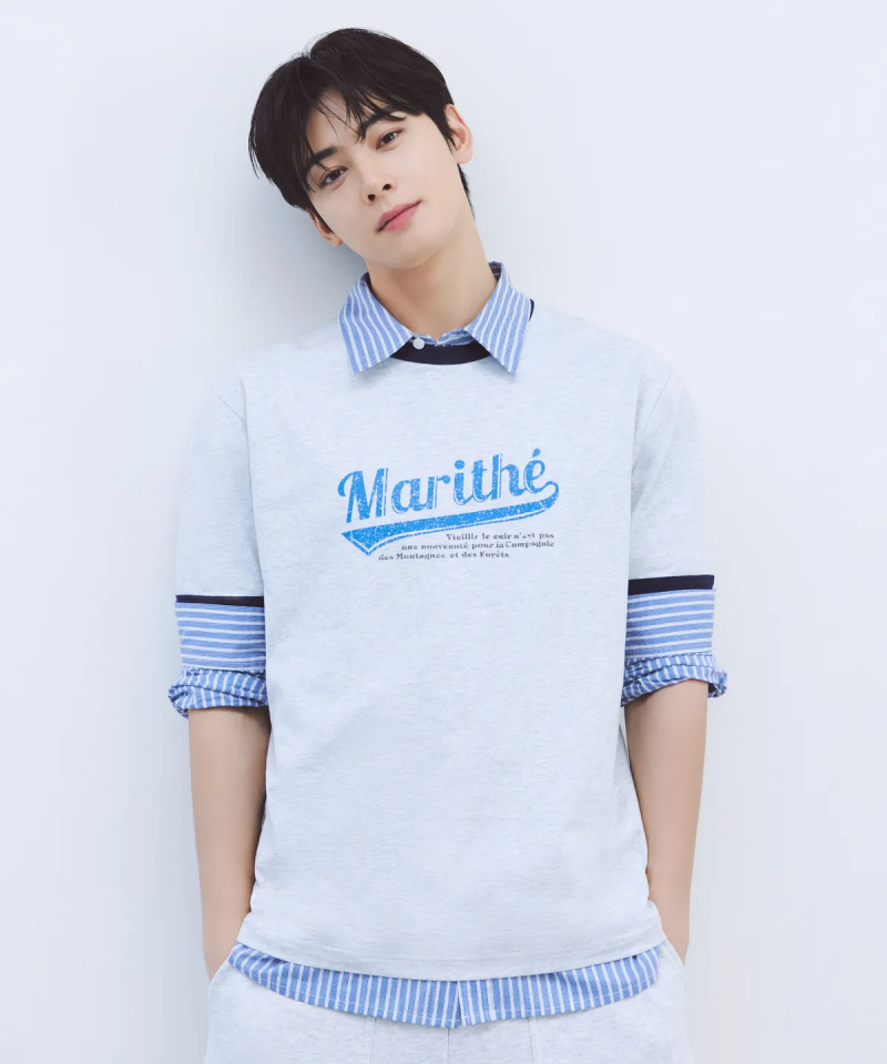 男女同款【WE ARE】韓國Marithe短袖T恤MFG45UTS220