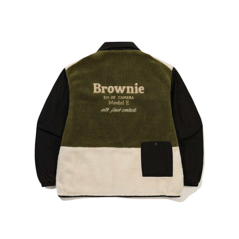 【WE ARE】韓國KODAK 柯達 異材質拼色雙面外套K5423LPJ93