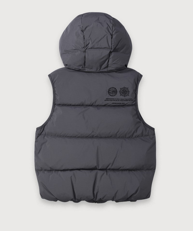 男女同款【WE ARE】韓國JEEP連帽鴨絨背心(防水、帽可拆) JQ4JPU692