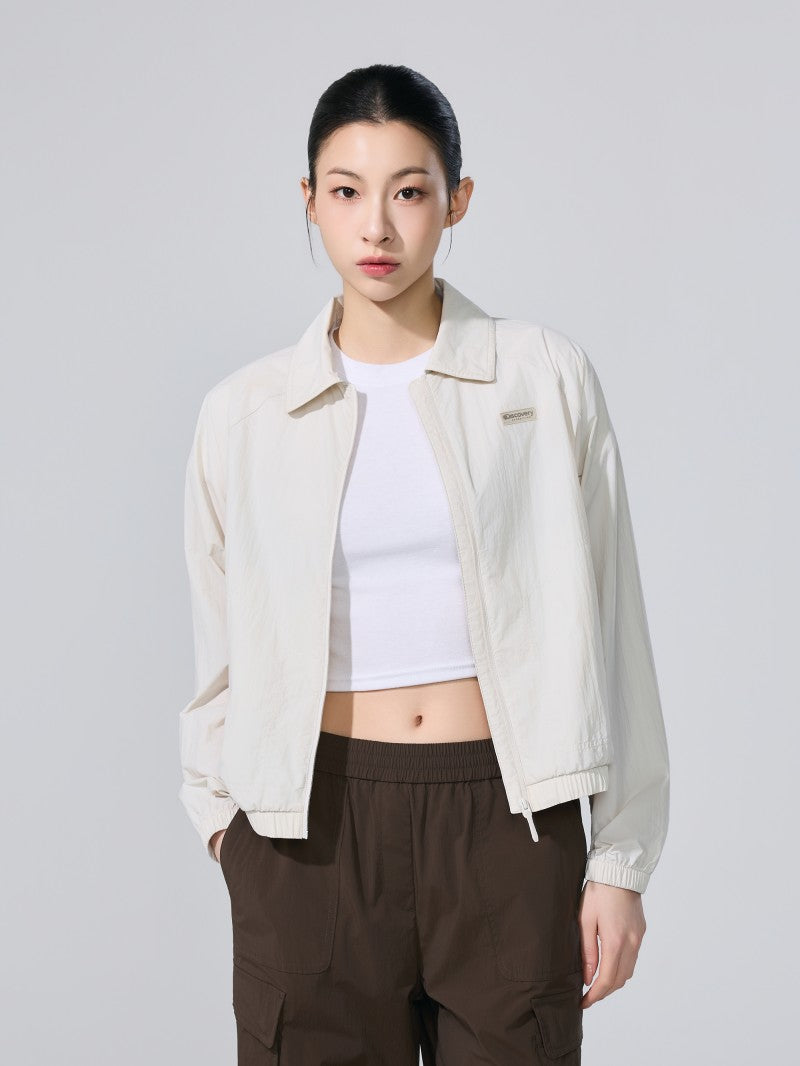 【WE ARE】韓國Discovery女款涼感翻領夾克DWWJ97063