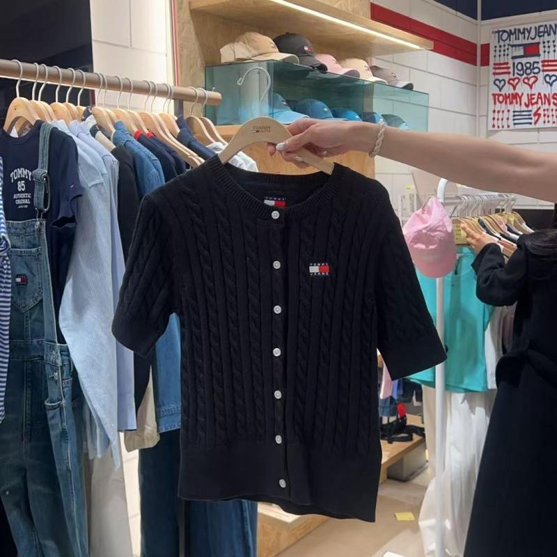 【WE ARE】韓國TOMMY JEANS休閒麻花短袖針織衫T32G1KCD05TWT2