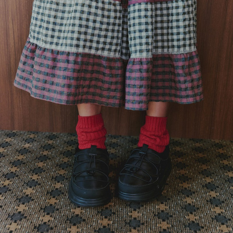 女款【WE ARE】韓國reebok 抽繩尼龍加絨麵包鞋RESO5FW2W