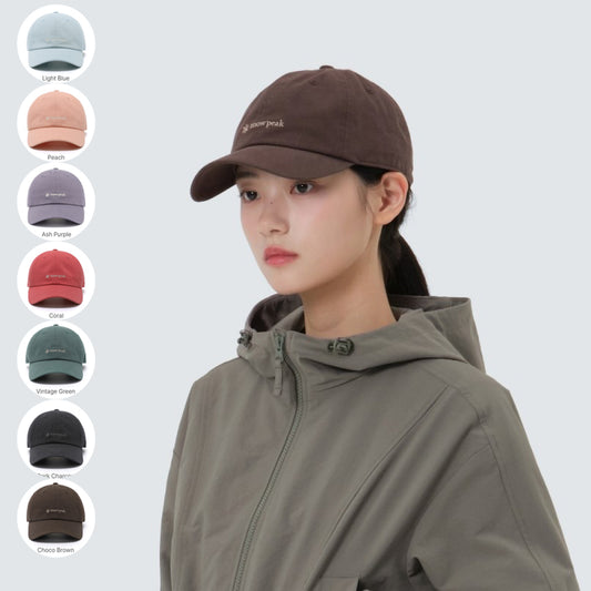 【WE ARE】Korea snow peak classic embroidered logo baseball cap S25ZUFBC30