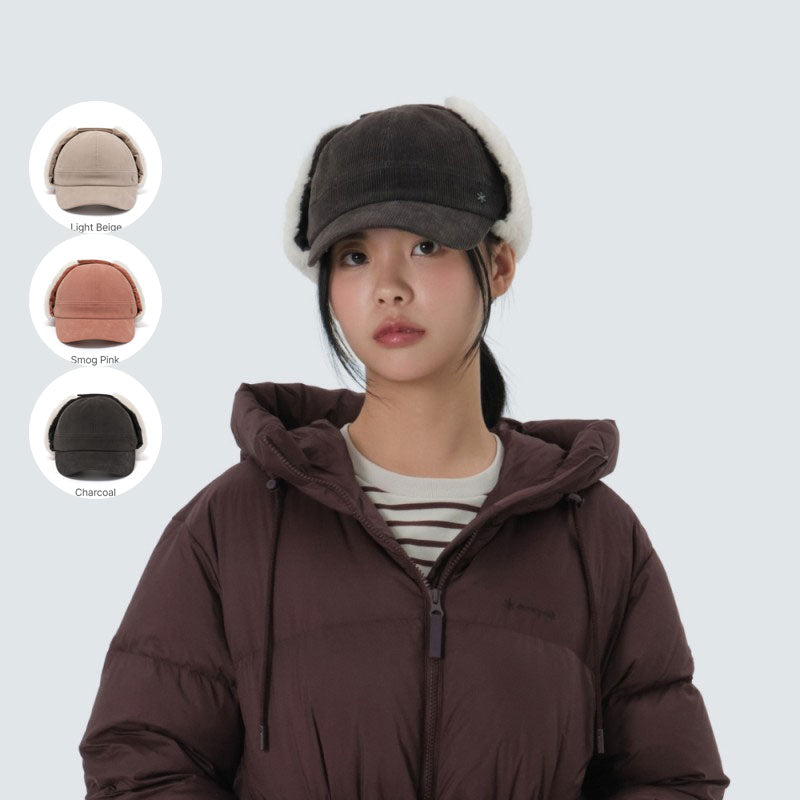 【WE ARE】韓國snow peak雪峰休閒燈芯絨護耳帽S25WWFCP60