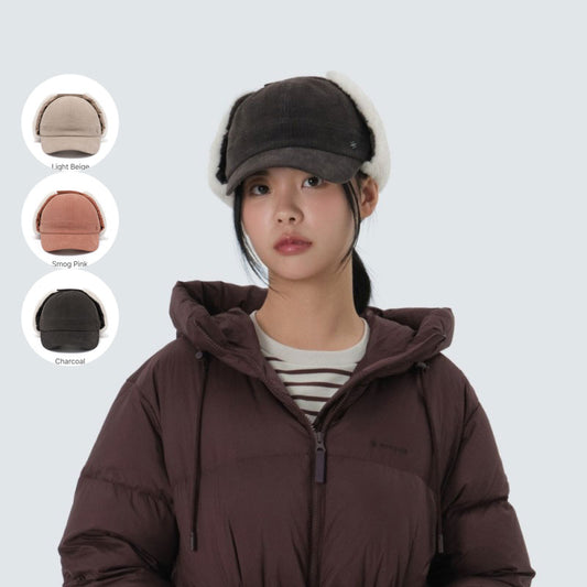 【WE ARE】韓國snow peak雪峰休閒燈芯絨護耳帽S25WWFCP60