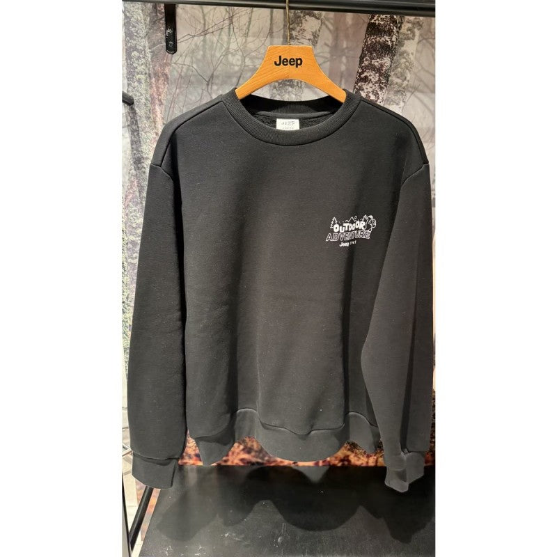 【WE ARE】韓國JEEP基礎款膠印刷毛大學ＴJQ0TSU883