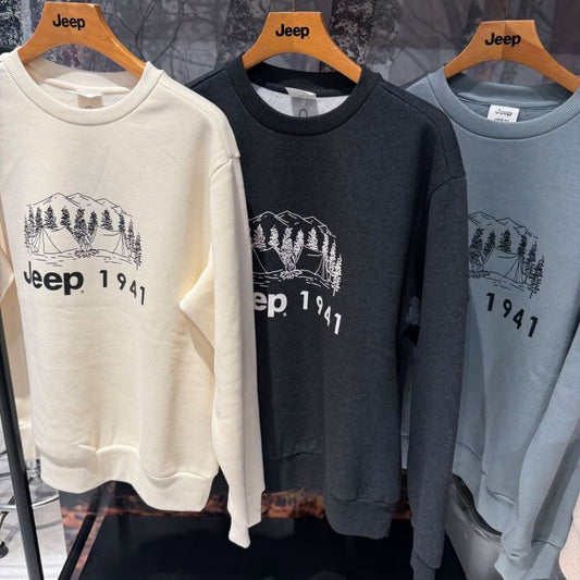 【WE ARE】韓國JEEP圓領大學T衛衣JQ0TSU884