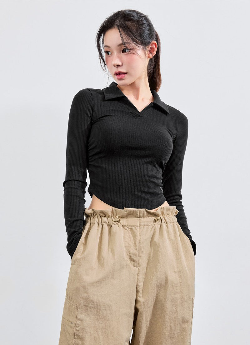 大茜選品【WE ARE】韓國Xexymix翻領長袖針織衫XFK3QL1101