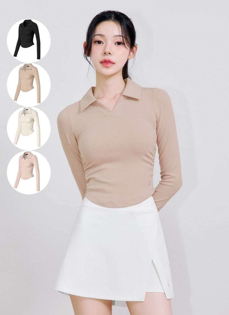 大茜選品【WE ARE】韓國Xexymix翻領長袖針織衫XFK3QL1101