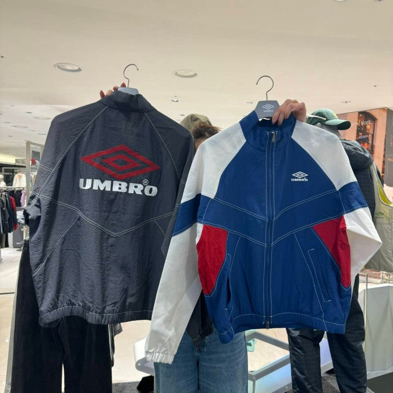 【WE ARE】韓國Umbro立領撞色雙拉鏈風衣外套 UR324CJK91
