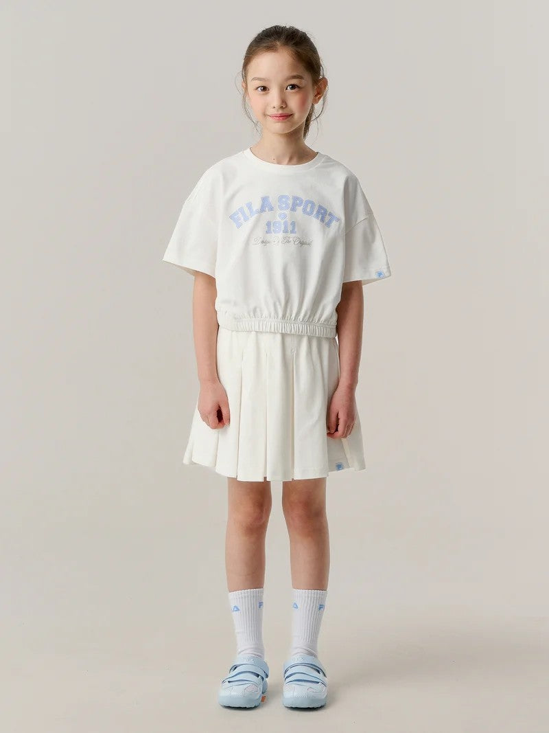 【WE ARE】韓國FILA KIDS短袖+短裙套裝FK262FS07G001