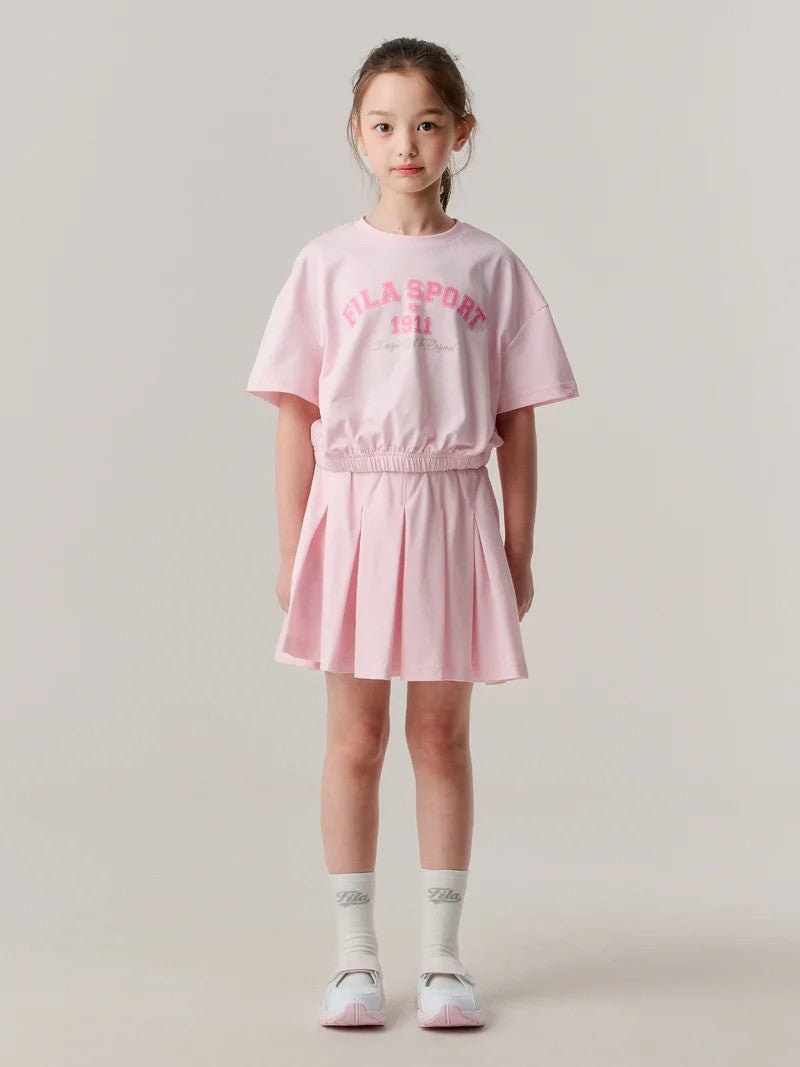 【WE ARE】韓國FILA KIDS短袖+短裙套裝FK262FS07G001