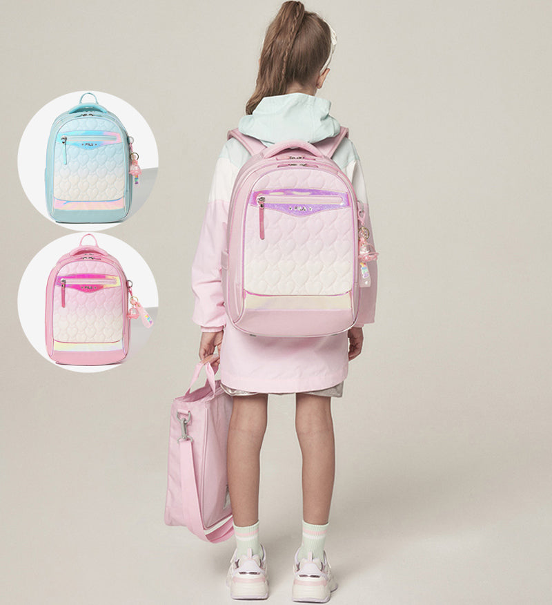 【WE ARE】韓國FILA KIDS 愛心壓紋漸層後背包 FK3BEF5003F