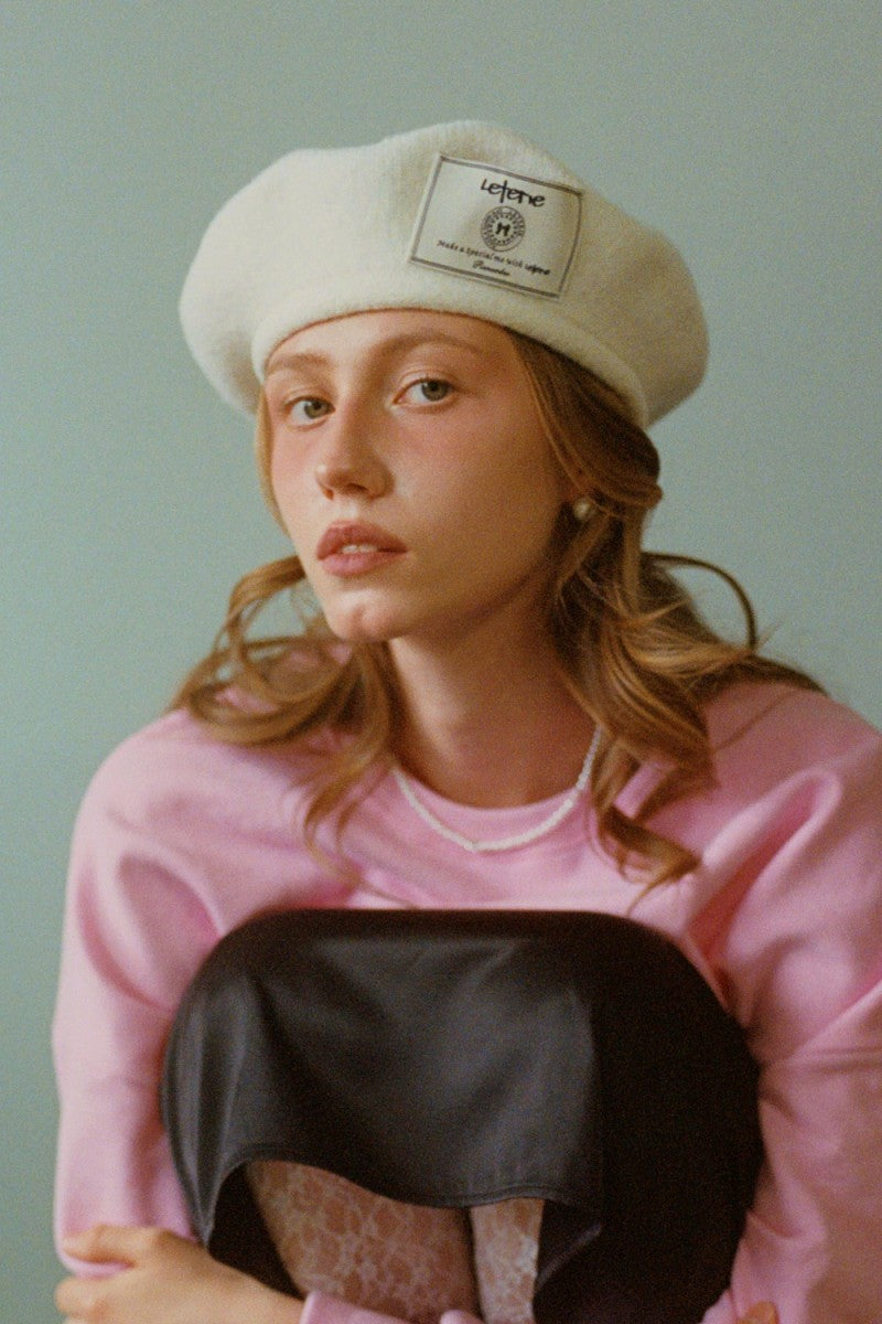 【WE ARE】韓國Leterie 10%羊毛貝雷帽LRLABELKNITBERET
