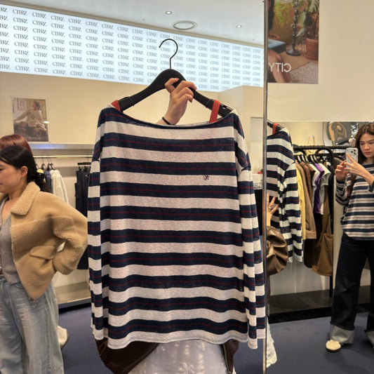 【WE ARE】韓國CITYBREEZE休閒條紋T恤CTI1TS03