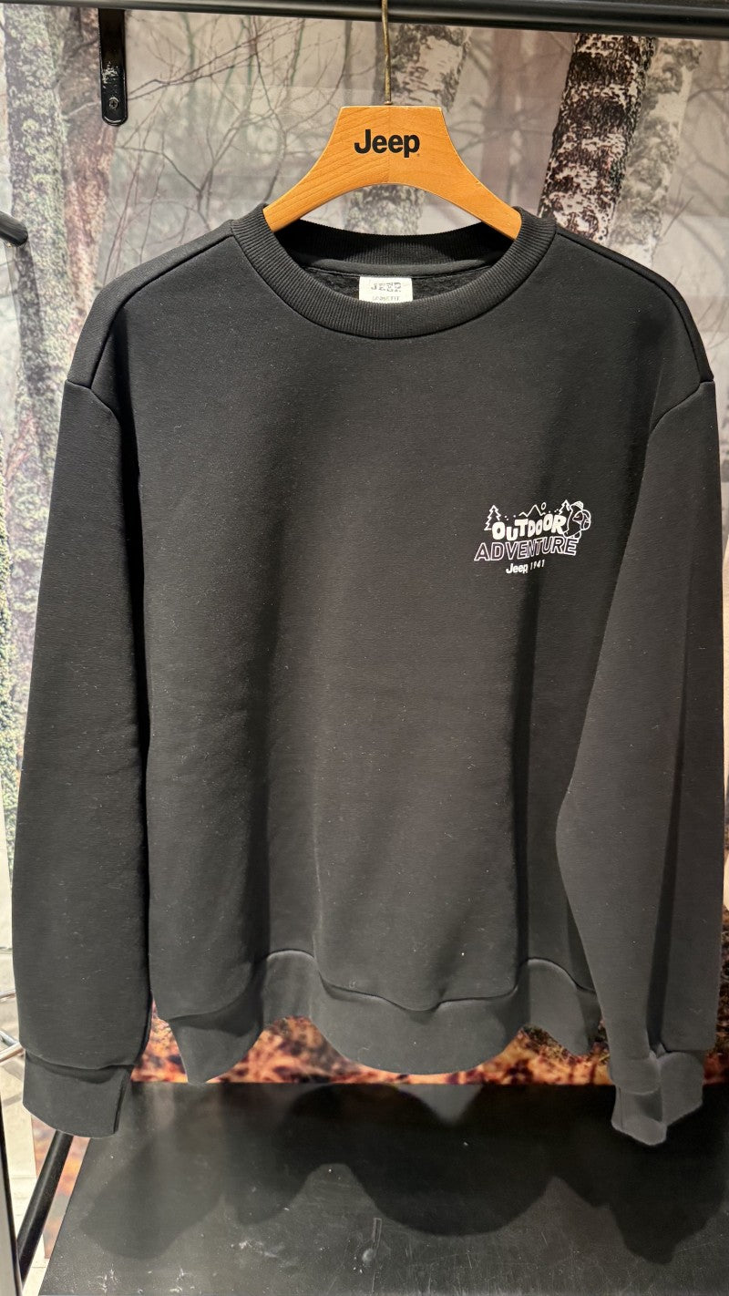 【WE ARE】韓國JEEP基礎款膠印刷毛大學ＴJQ0TSU883