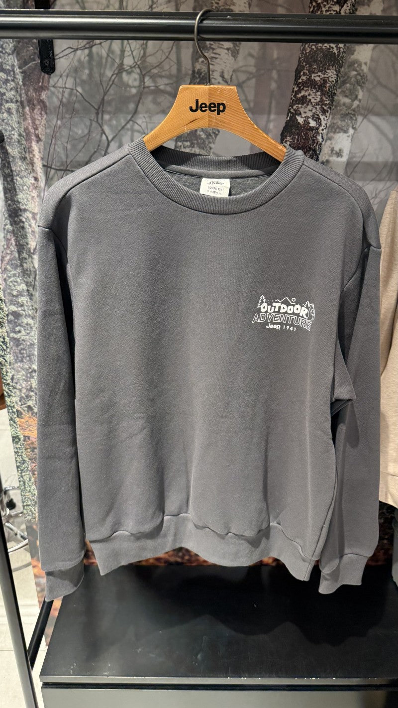 【WE ARE】韓國JEEP基礎款膠印刷毛大學ＴJQ0TSU883