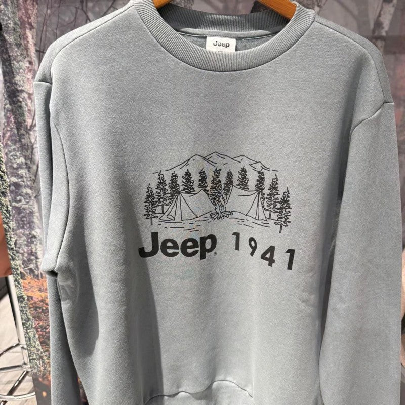 【WE ARE】韓國JEEP圓領大學T衛衣JQ0TSU884