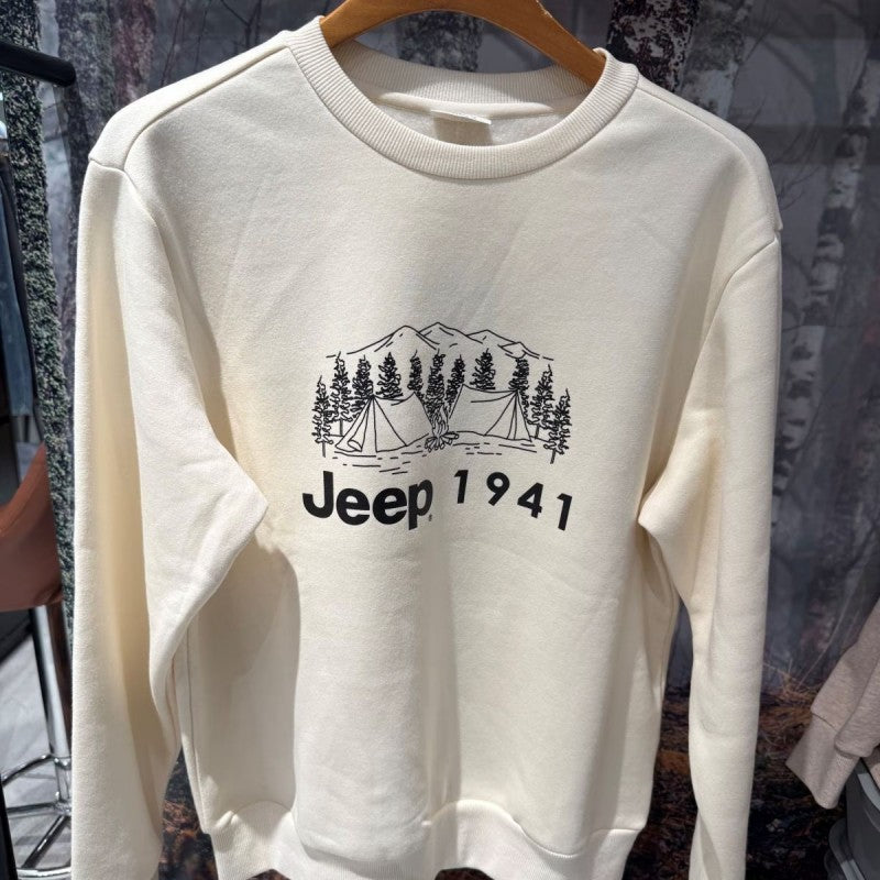 【WE ARE】韓國JEEP圓領大學T衛衣JQ0TSU884