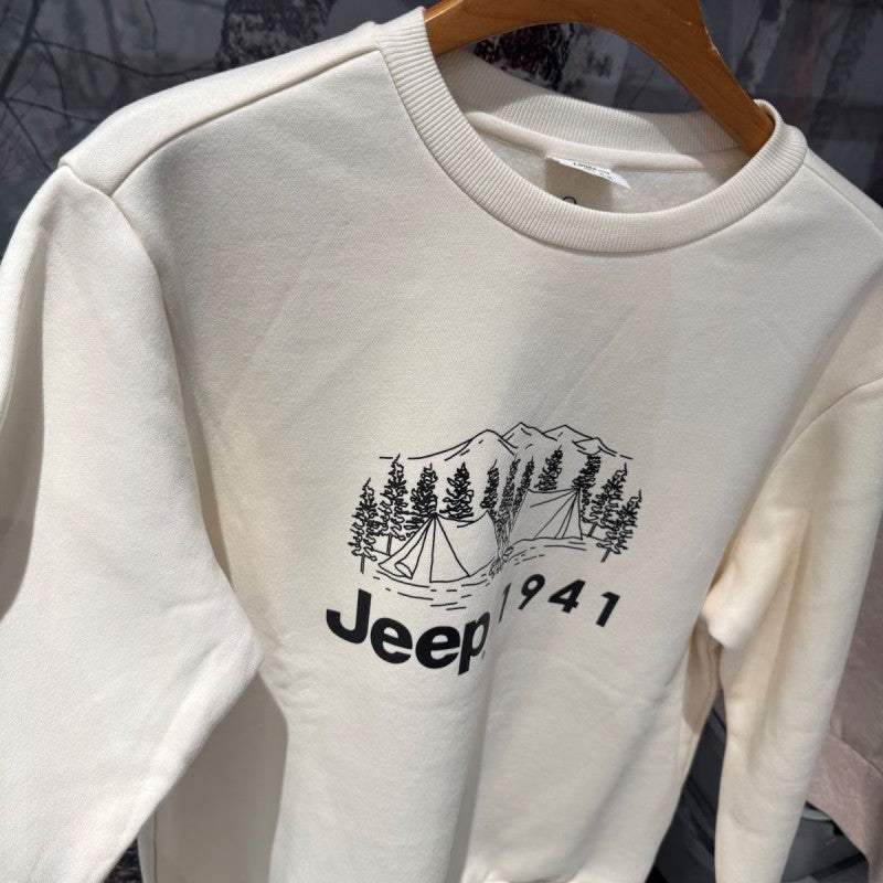 【WE ARE】韓國JEEP圓領大學T衛衣JQ0TSU884