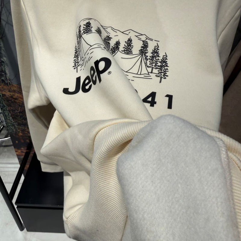 【WE ARE】韓國JEEP圓領大學T衛衣JQ0TSU884