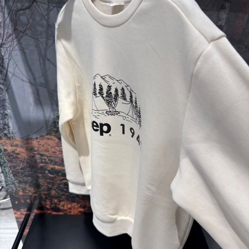 【WE ARE】韓國JEEP圓領大學T衛衣JQ0TSU884