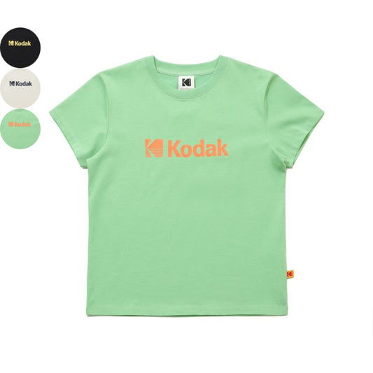 Top3 女款【WE ARE】韓國KODAK柯達 大logo經典涼感短袖T恤K6222LRS26