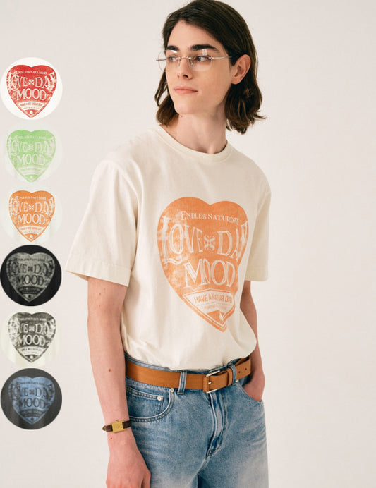 Satur折扣款 男款【WE ARE】韓國Satur休閒愛心短袖T恤SA262MTS11/SA252MTS02