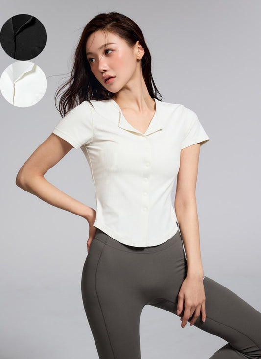 【WE ARE】韓國Xexymix 小翻領螺紋短袖T恤XFL1JL1102