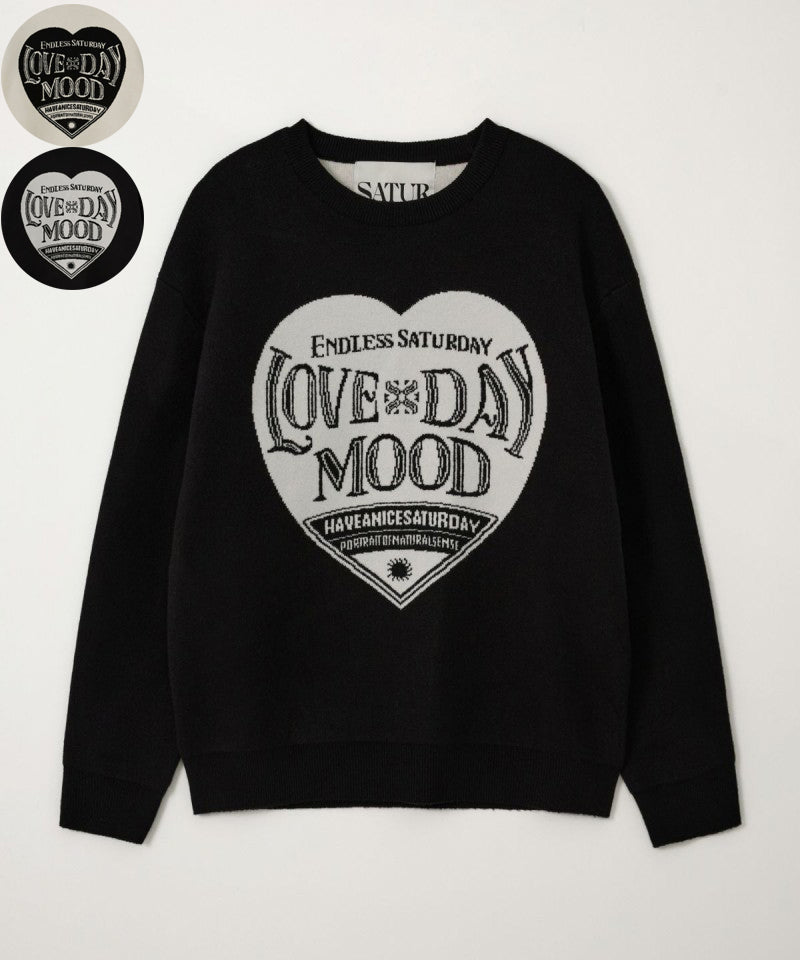 男女同款【WE ARE】韓國Satur愛心毛衣SA253UKT04