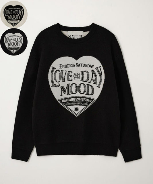 男女同款【WE ARE】韓國Satur愛心毛衣SA253UKT04
