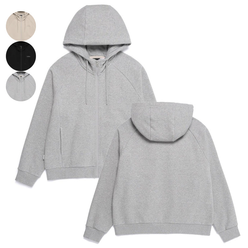 女款【WE ARE】韓國國家地理加絨拉鏈連帽外套N254WFT040