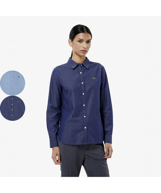 女款【WE ARE】韓國LACOSTE鱷魚襯衫CF137E55N