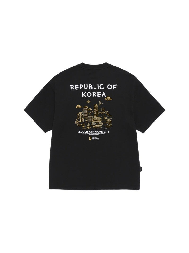 【WE ARE】韓國國家地理休閒背面韓國膠印短袖T恤 N262UTS622