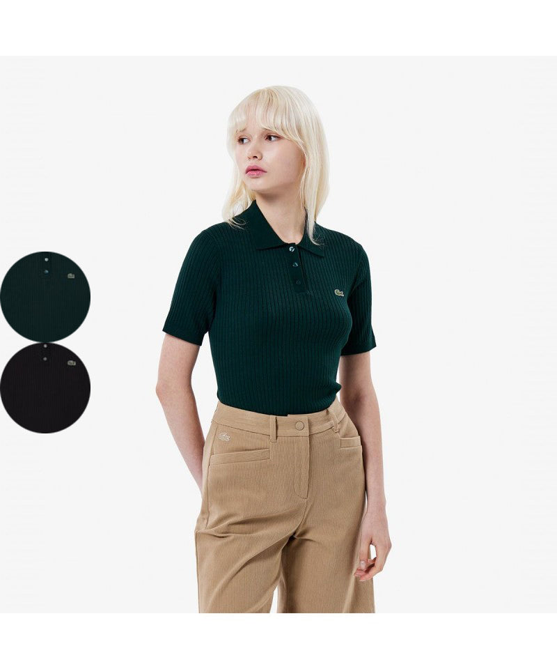 女款【WE ARE】韓國LACOSTE鱷魚POLO衫針織T恤PF570E55N