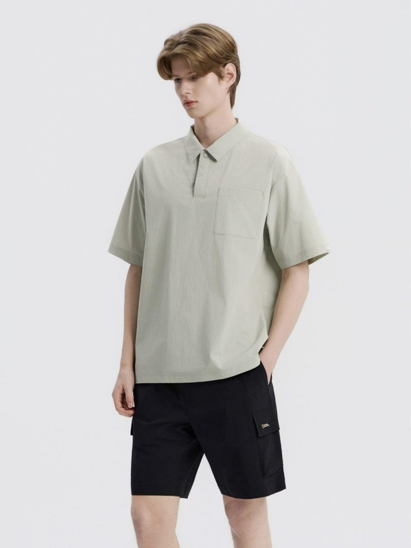 男女同款【WE ARE】韓國國家地理休閒POLO衫上衣N262UPL142