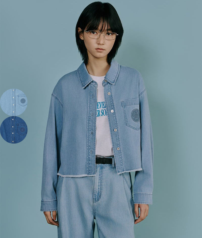 【WE ARE】韓國LAP短版牛仔外套 AS1DB260